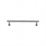 M Marcus Heritage Brass Partial Knurled Design Cabinet Pull with Rose 128mm Centre to Centre